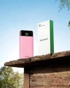 Batterie Externe Rose 10000 MAh USB-C -Monde Electronique Batterie Externe Rose 10000 mAh USB C emballage