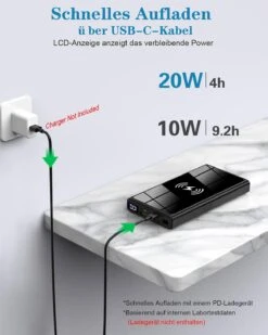 Batterie Portable Sans Fil Qi -Monde Electronique Batterie Externe Sans Fil Huawei 20 watts