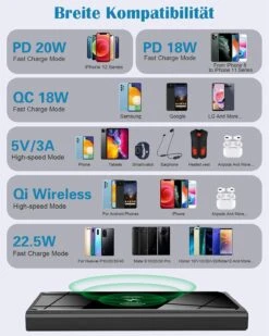 Batterie Portable Sans Fil Qi -Monde Electronique Batterie Externe Sans Fil Huawei compatibilite