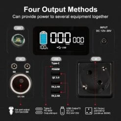 Batterie Externe Avec Panneau Solaire 108000mAh -Monde Electronique Batterie Externe Solaire 100000mAh 4 sorties