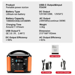 Batterie Externe Avec Panneau Solaire 108000mAh -Monde Electronique Batterie Externe Solaire 100000mAh specificites