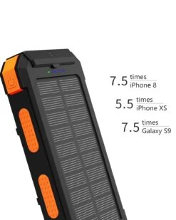 Batterie Externe Solaire 24000mAh -Monde Electronique Batterie Externe Solaire 24000mAh nombre de recharge