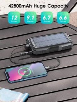 Batterie Portable Solaire Camping -Monde Electronique Batterie Externe Solaire Camping iphone 1