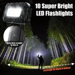 Batterie Portable Smartphone USB-C -Monde Electronique Batterie Externe Solaire Pas Cher lumiere