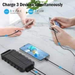 Batterie Portable Smartphone USB-C -Monde Electronique Batterie Externe Solaire Pas Cher puissante