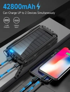 Batterie Solaire Trekking 42800mAh 11 Batterie Solaire Trekking 42800mAh -Monde Electronique Batterie Externe Solaire Trekking grande capacite