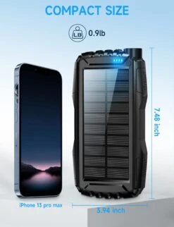 Batterie Solaire Trekking 42800mAh 13 Batterie Solaire Trekking 42800mAh -Monde Electronique Batterie Externe Solaire Trekking taille compacte