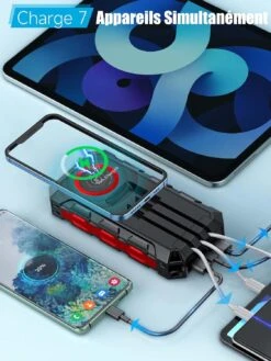 Batterie Externe Solaire Randonnée 10 Batterie Externe Solaire Randonnée -Monde Electronique Batterie Externe Solaire randonnee 7 appareils en meme temps
