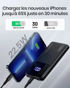 Batterie Externe USB Type-C -Monde Electronique Batterie Externe USB Type C charge rapide