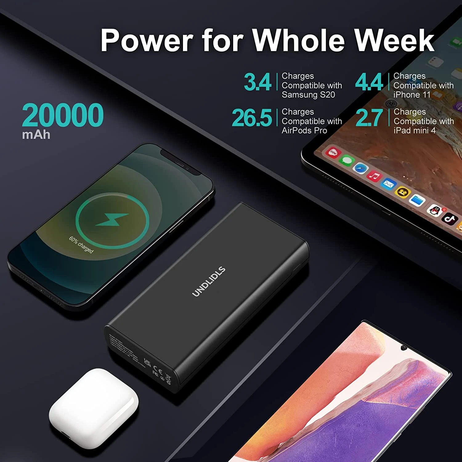 Batterie Externe Undlidls 20000 MAh 6 Batterie Externe Undlidls 20000 MAh – Image 4