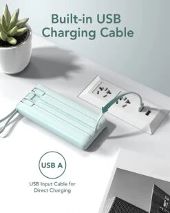 Batterie Externe VEEKTOMX 10000 MAh -Monde Electronique Batterie Externe VEEKTOMX 10000mAh cables integres