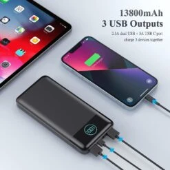 Batterie Externe Avec Port USB-C -Monde Electronique Batterie Externe avec Port USB C multi charge