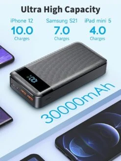 Batterie Portable Grande Capacité Pour Smartphones 10 Batterie Portable Grande Capacité Pour Smartphones -Monde Electronique Batterie Externe iPhone 30000mAh capacite ultra grande