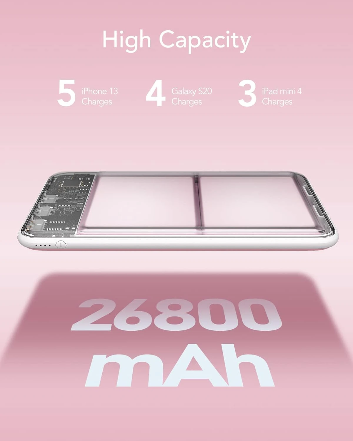 Batterie Externe Rose Li-Polymère 8 Batterie Externe Rose Li-Polymère – Image 6