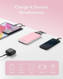 Batterie Externe Rose Li-Polymère 13 Batterie Externe Rose Li-Polymère -Monde Electronique Batterie Externe pour Fille iphone