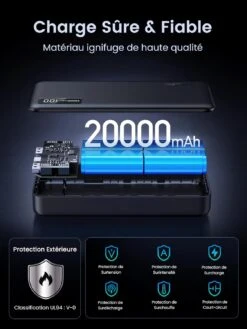 Batterie Portable Haute Vitesse -Monde Electronique Batterie Portable Charge Rapide grande capacite