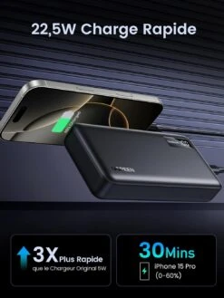 Batterie Portable Haute Vitesse -Monde Electronique Batterie Portable Charge Rapide vite