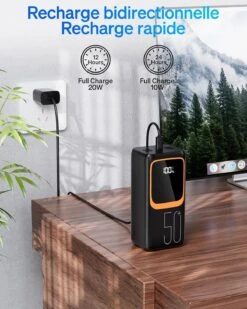Power Bank Puissante 22.5W 10 Power Bank Puissante 22.5W -Monde Electronique Batterie Portable Externe Puissante bidirectionnelle