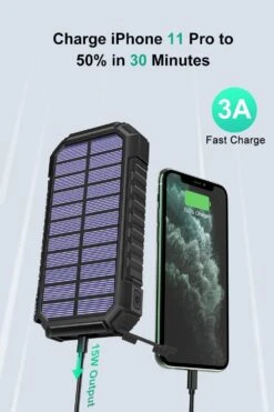 Batterie Portable Solaire 26800mAh -Monde Electronique Batterie Portable Solaire 26800mAh rapide