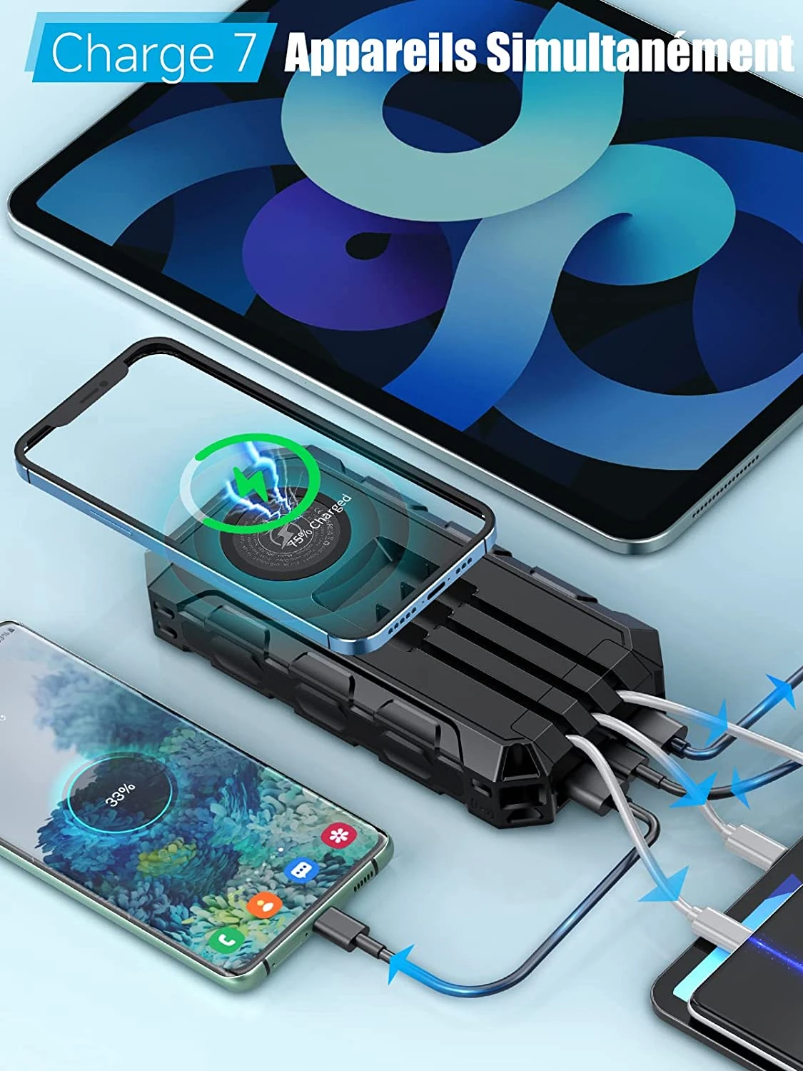 Batterie Portable Solaire 36800 MAh 4 Batterie Portable Solaire 36800 MAh – Image 2