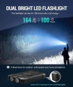 Batterie Portable Solaire Randonnée -Monde Electronique Batterie Portable Solaire Randonnee lampe de poche