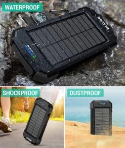 Batterie Portable Solaire Randonnée -Monde Electronique Batterie Portable Solaire Randonnee outdoor