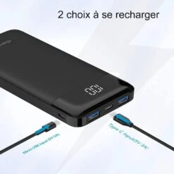 Batterie Portable USB-C Téléphone -Monde Electronique Batterie Portable USB C Telephone cable
