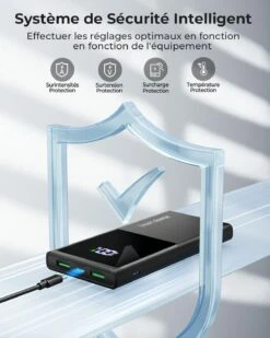 Batterie Portable Avec Charge Rapide -Monde Electronique Batterie Portable avec Charge Rapide systeme de securite