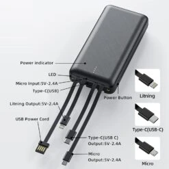 Batterie Portable Pour Smartphone -Monde Electronique Batterie Portable pour Smartphone cables