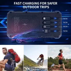 Batterie Externe Solaire Multifonction -Monde Electronique Batterie Solaire Multifonction rapide