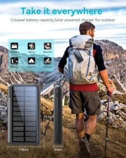 Batterie Solaire Portable Randonnée -Monde Electronique Batterie Solaire Portable Randonnee et trekking
