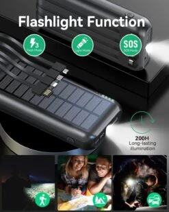 Batterie Solaire Portable Randonnée -Monde Electronique Batterie Solaire Portable Randonnee flashlight