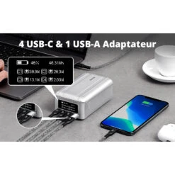 Batterie Zendure 26800 MAh Supertank Pro -Monde Electronique Batterie Zendure 26800mAh Supertank Pro ports USB