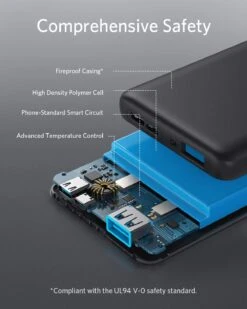 Batterie Externe 10000mAh Anker Slim -Monde Electronique Batterie externe 10000mAh Anker Slim securisee