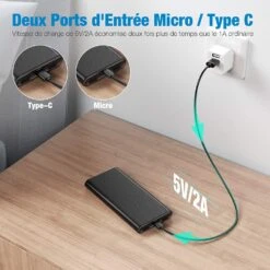 Batterie Externe 10000mAh Babaka -Monde Electronique Batterie externe 10000mAh Babaka charge rapide