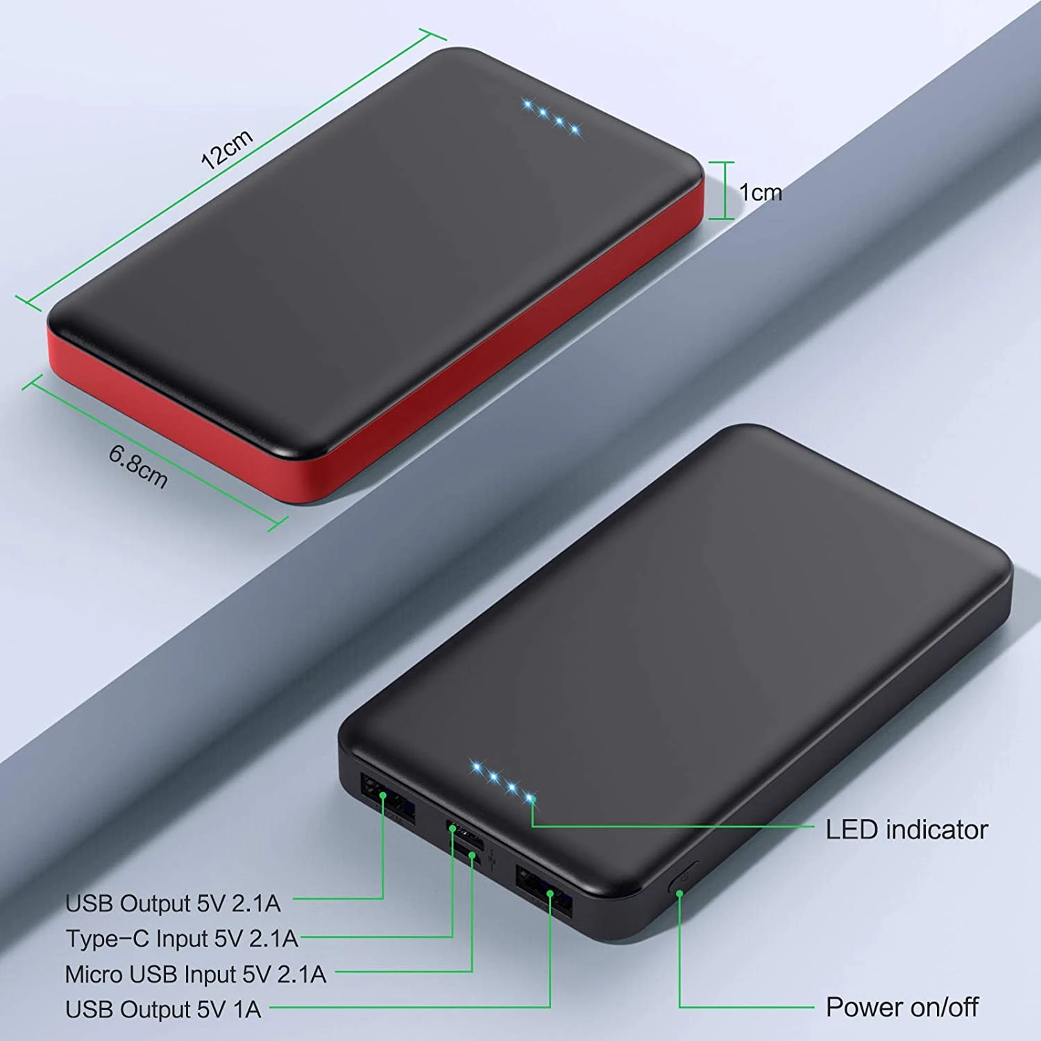 Batterie Externe 10000mAh Pack De 2 6 Batterie Externe 10000mAh Pack De 2 – Image 4