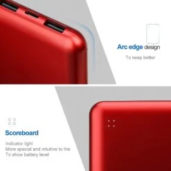 Batterie Externe 10000mAh Posugear Rouge -Monde Electronique Batterie externe 10000mAh Posugear Rouge design soft