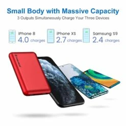 Batterie Externe 10000mAh Posugear Rouge -Monde Electronique Batterie externe 10000mAh Posugear Rouge grande capacite