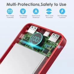 Batterie Externe 13800mAh Rouge -Monde Electronique Batterie externe 10000mAh Poweradd Rose protection