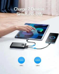 Batterie Externe 10000mAh VEGER -Monde Electronique Batterie externe 10000mAh VEGER charge 2 appareils en meme temps