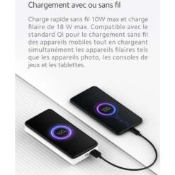 Batterie Externe Xiaomi 10000mAh -Monde Electronique Batterie externe 10000mAh Xiaomi charge 2 appareils en meme temps