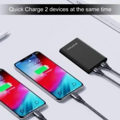 Batterie Externe 10000mAh Avec LED 8 Batterie Externe 10000mAh Avec LED -Monde Electronique Batterie externe 10000mAh avec LED 2 en meme temps