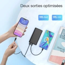 Batterie Externe 10000mAh Pour IPhone 8 Batterie Externe 10000mAh Pour IPhone -Monde Electronique Batterie externe 10000mAh pour iPhone charge deux appareils