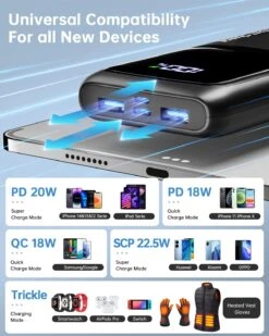 Batterie Portable 20 000 MAh Compact -Monde Electronique Batterie externe 20000mAh Compact compatibilite