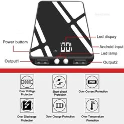 Batterie Externe 20000mAh Krekco 8 Batterie Externe 20000mAh Krekco -Monde Electronique Batterie externe 20000mAh Krekco caracteristiques