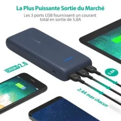Batterie Externe RAVPower 22000mAh -Monde Electronique Batterie externe 20000mAh RAVPower puissant