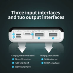 Batterie Externe 20000mAh Romoss -Monde Electronique Batterie externe 20000mAh Romoss trois entrees