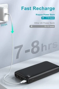 Batterie Externe 26800 MAh Riapow 14 Batterie Externe 26800 MAh Riapow -Monde Electronique Batterie externe 26800 mAh Riapow temps de charge