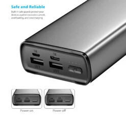 Batterie Externe 27000 MAh Métal -Monde Electronique Batterie externe 27000mAh metal ports USB