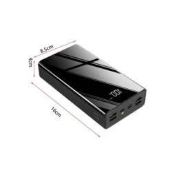 Batterie Externe 40000mAh Black Mirror -Monde Electronique Batterie externe 40000mAh Black Mirror taille